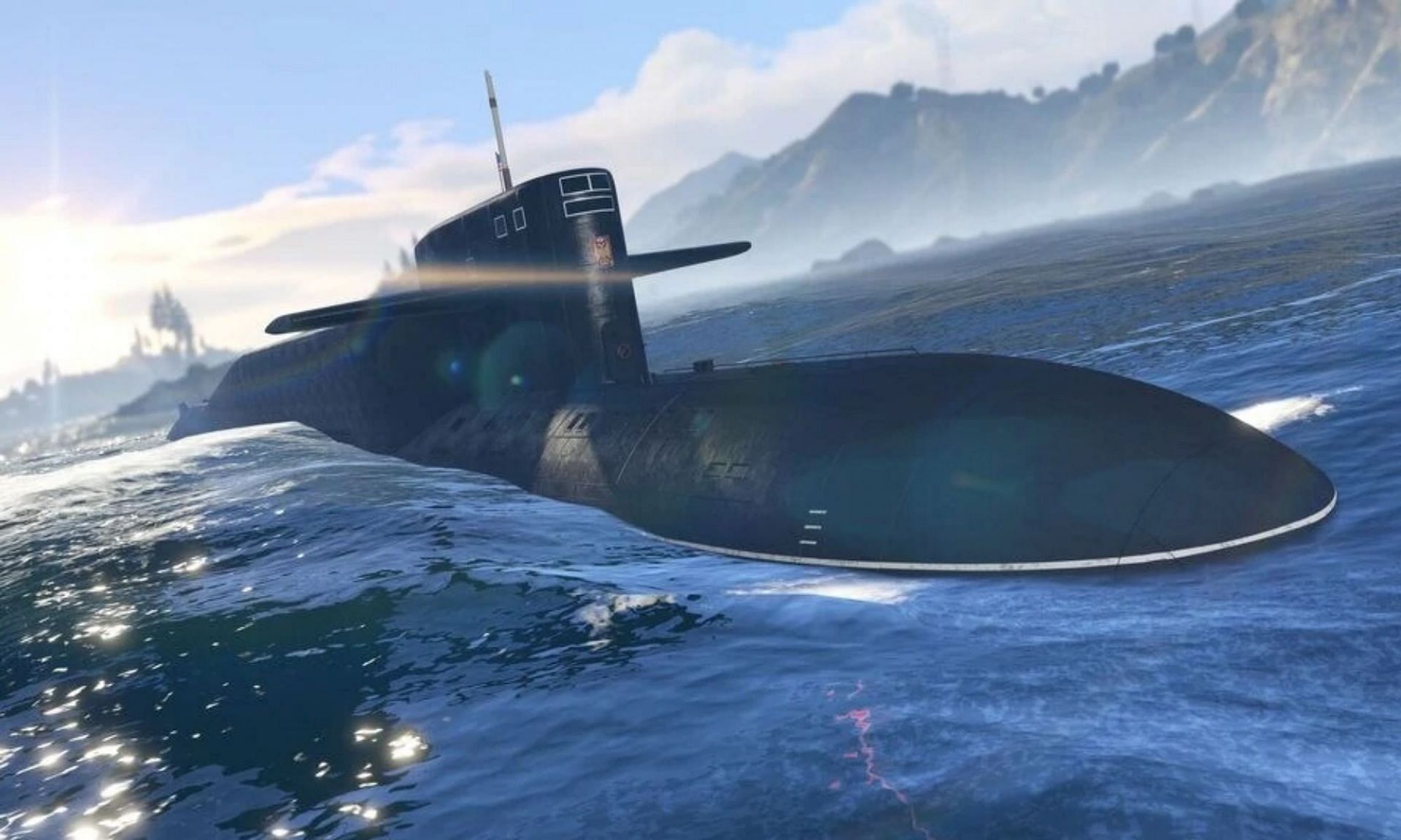 The Kosatka should normally spawn in the coastline (Image via Rockstar Games)
