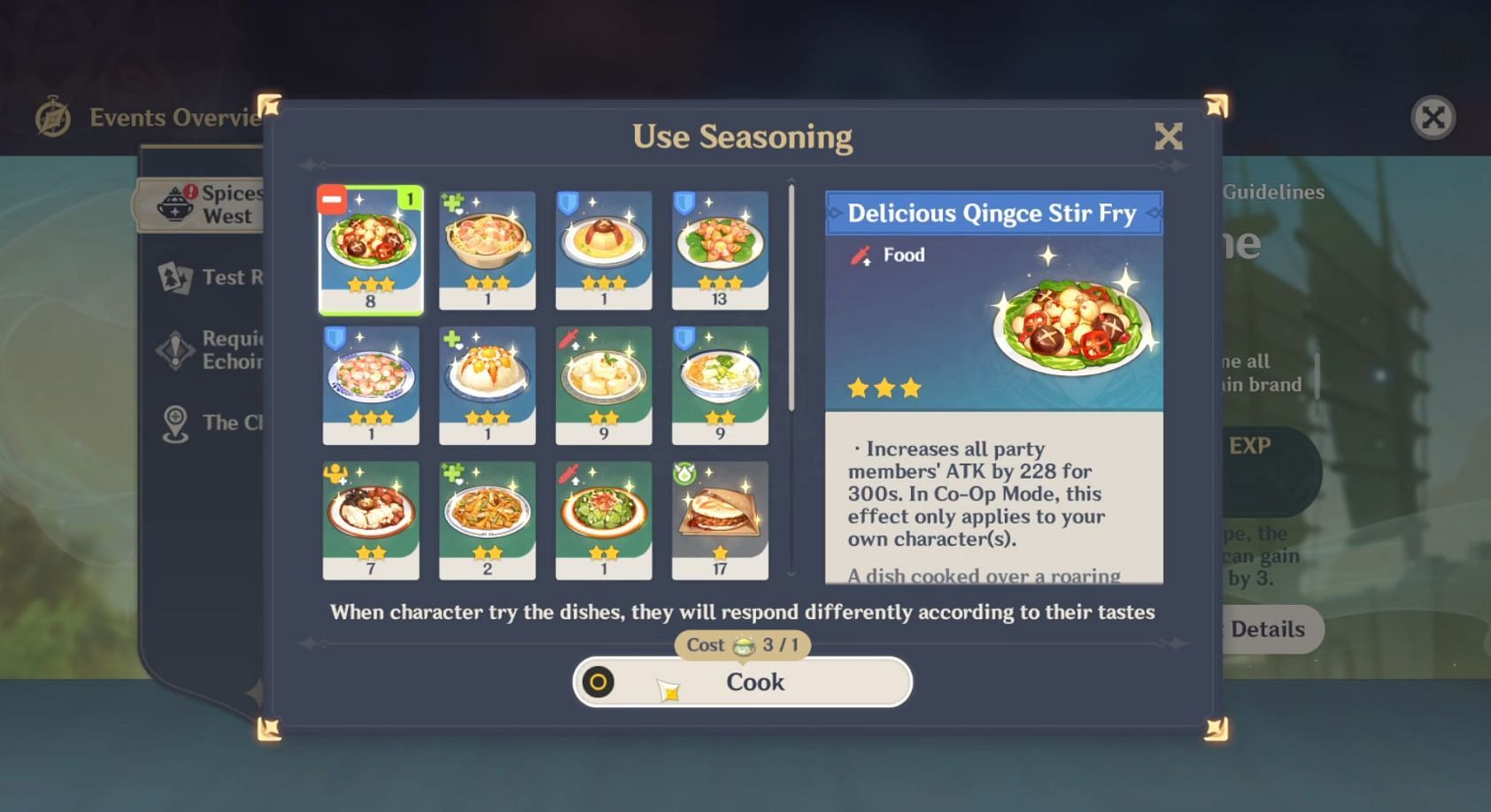 Cook Fragrant Dishes (Image via HoYoverse)