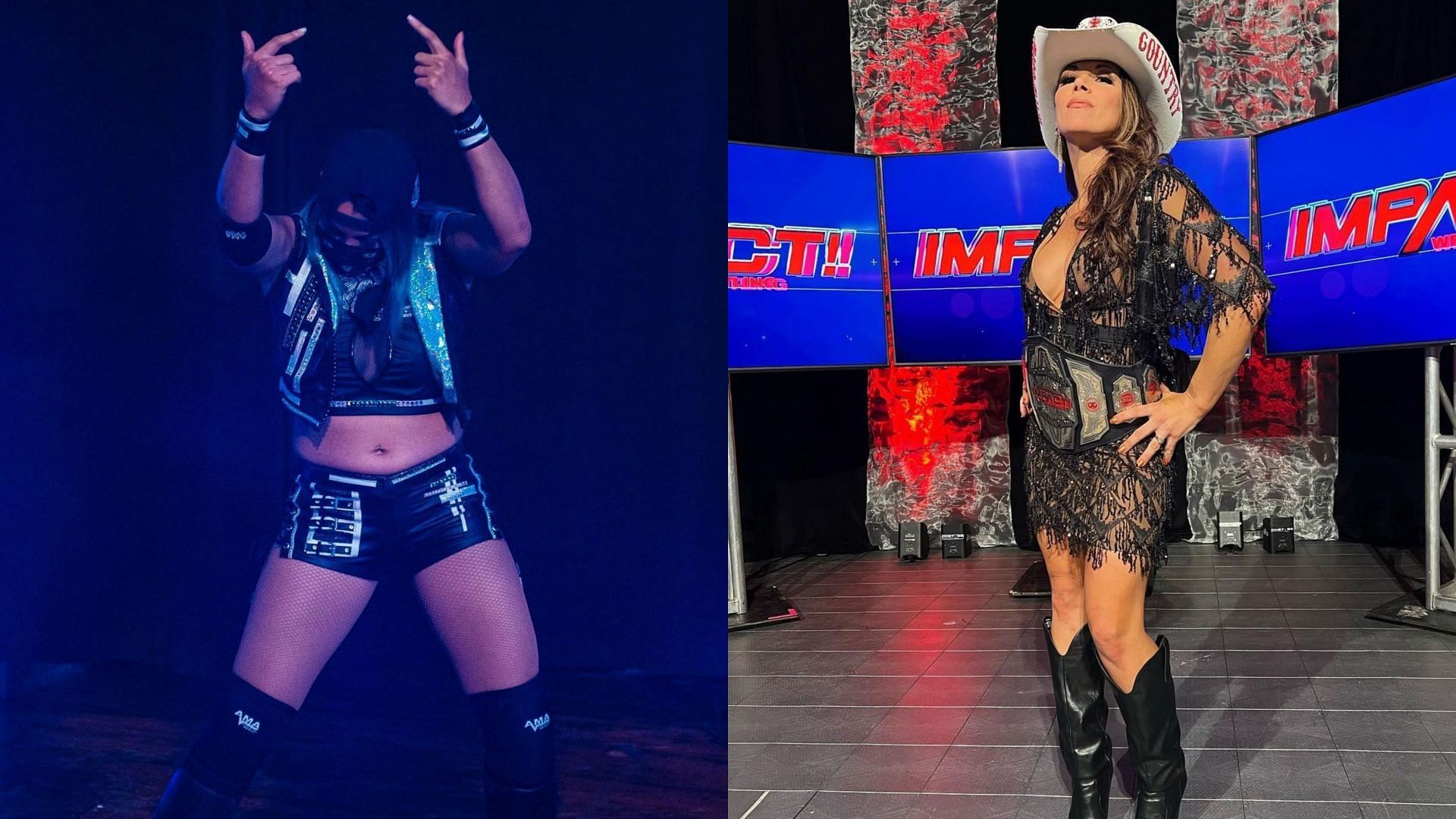 Mia Yim (left) and Mickie James (right) returned to IMPACT Wrestling
