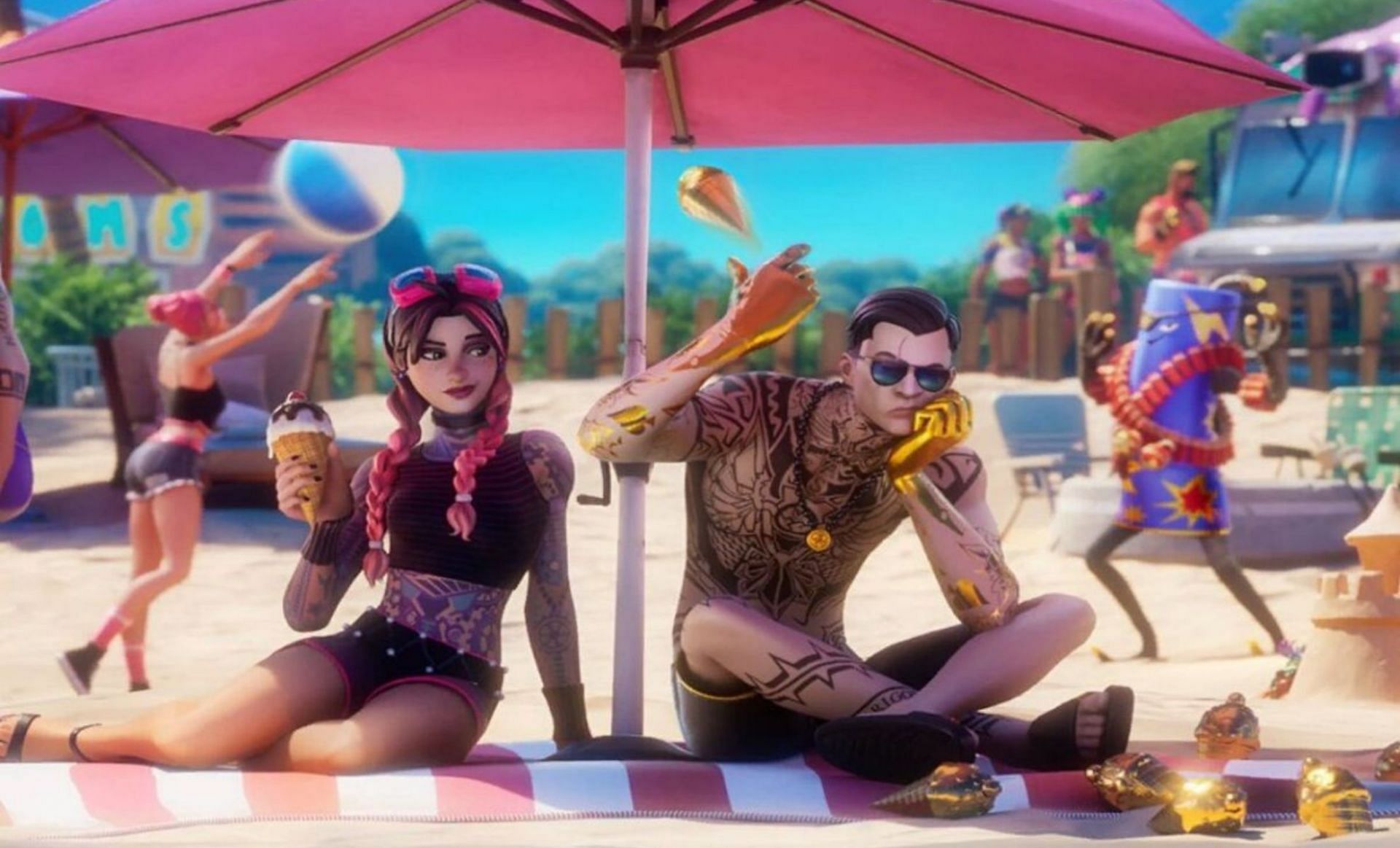 Beach Jules on the left (Image via Epic Games)