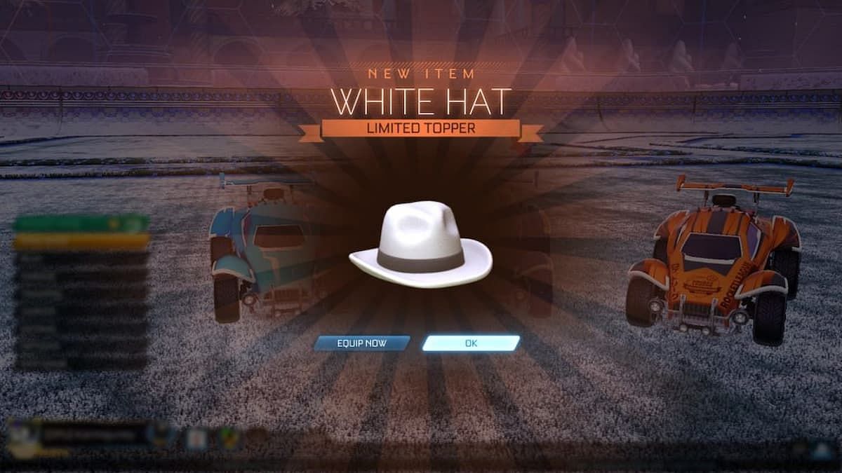 The White Hat is the rarest cosmetic in the game (Image via Psyonix)