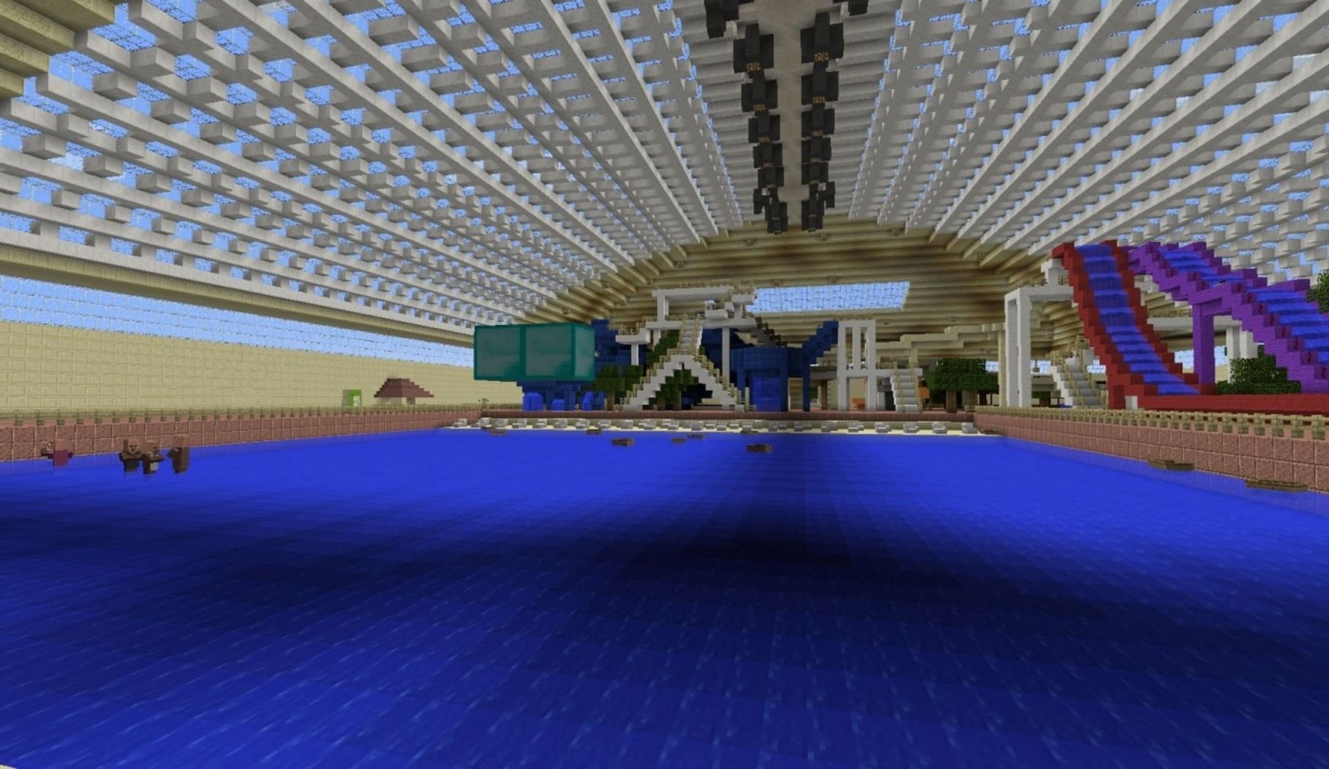 Those villagers sure seem to be enjoying their swim (Image via Bigkitty/PlanetMinecraft)