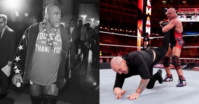 "I saw him at WrestleMania" - Kurt Angle says WWE legend could have replaced Baron Corbin in his final match