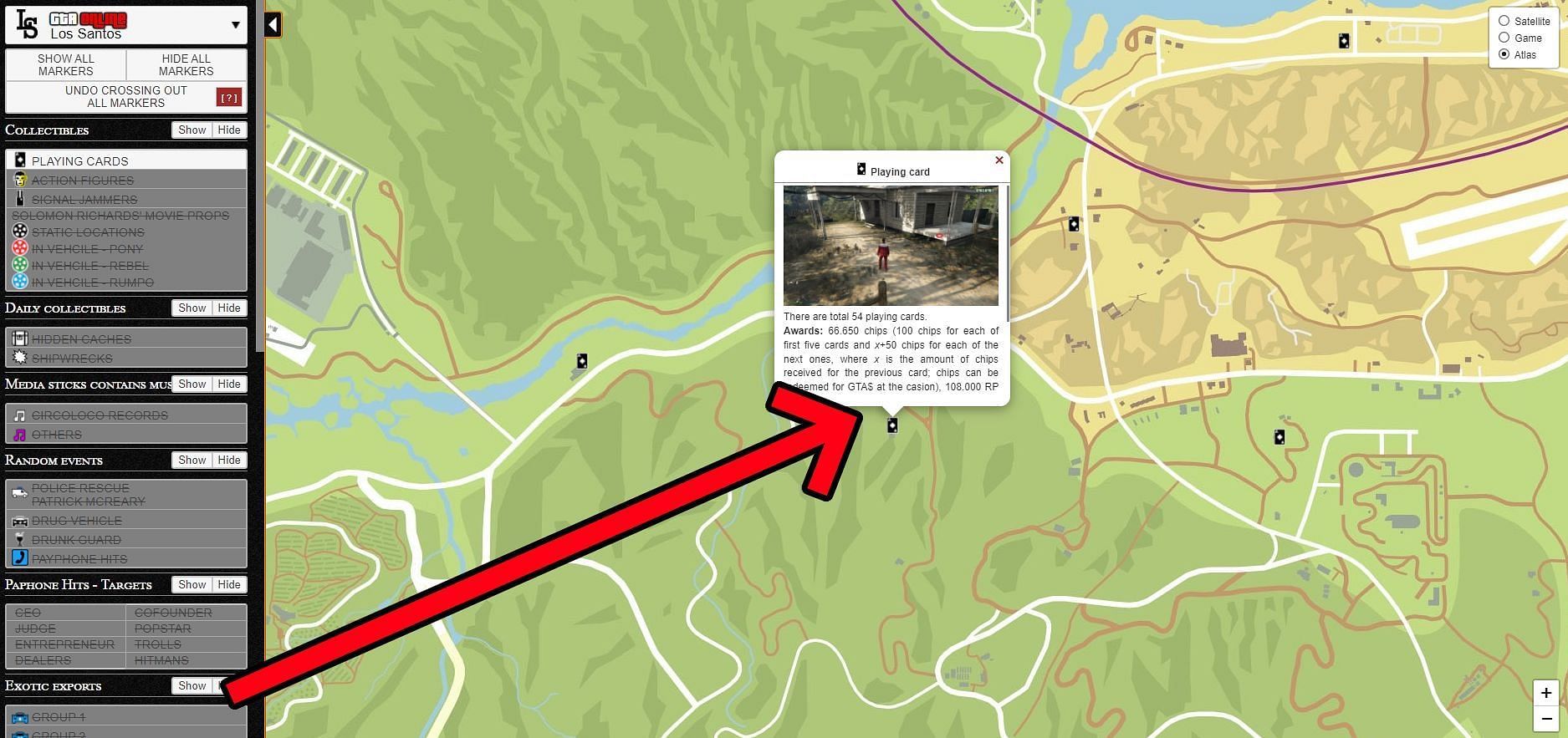 You can also click on the icon to see a picture of the location (Image via GTAWeb.eu)
