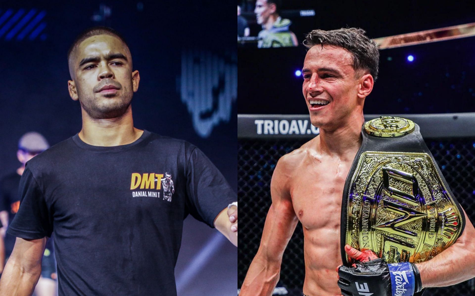 Danial Williams (left) wants a title shot against Joseph Lasiri (right). [Photos ONE Championship]