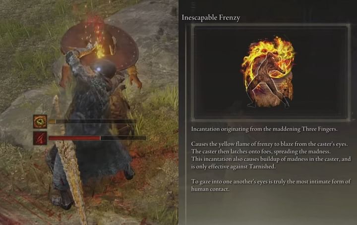 How to obtain Inescapable Frenzy in Elden Ring, the Incantation that