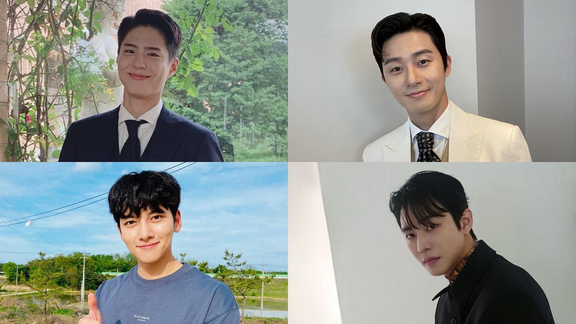 Clockwise: Park Bo-gum, Park Seo-joon, Ahn Hyo-seop and Ji Chang-wook approached for a new variety show (Images via @imhyoseop, @jichangwook, @bn_sj2013, and @parkb0gum on Instagram)