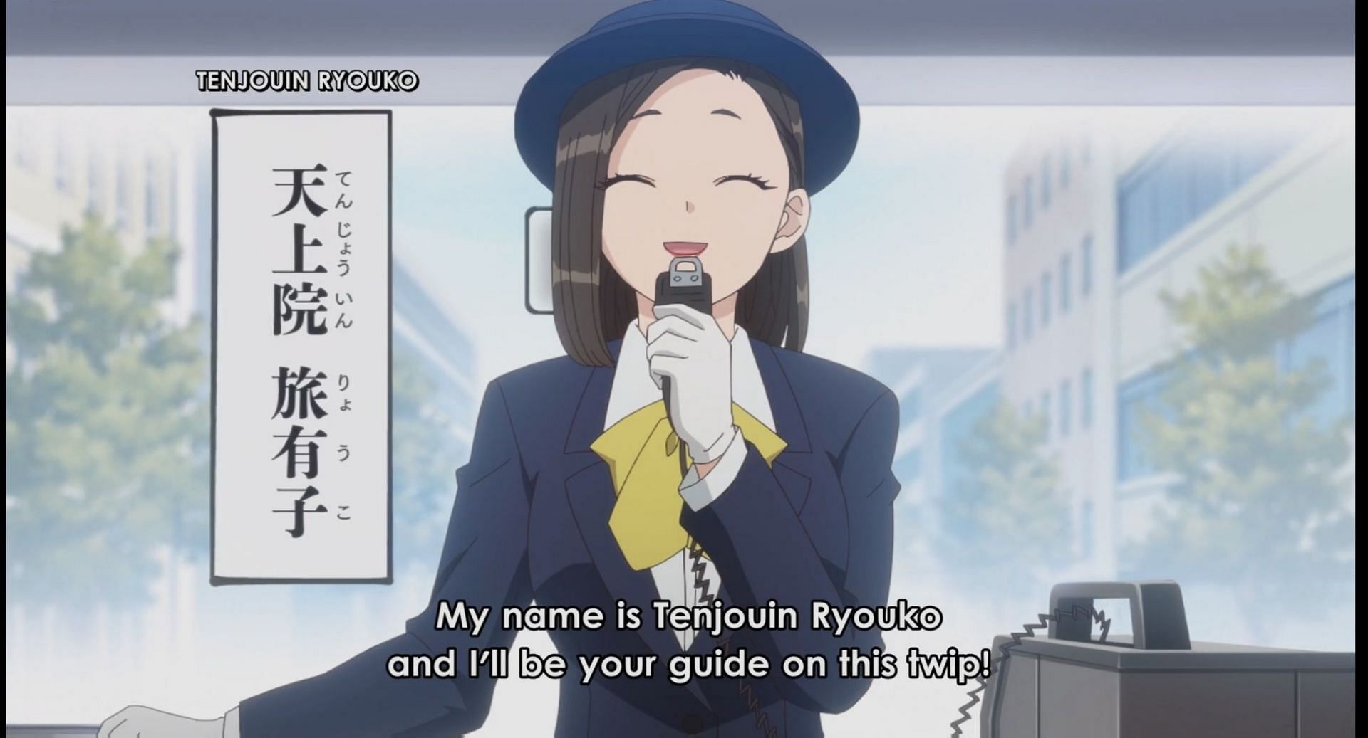 The tour guide in in Komi Can&rsquo;t Communicate episode 20 (Image via OLM studio)