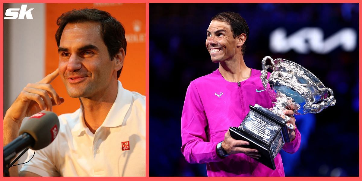 Roger Federer [left] revealed that he was inspired by Rafael Nadal&#039;s 2022 Australian Open triumph.