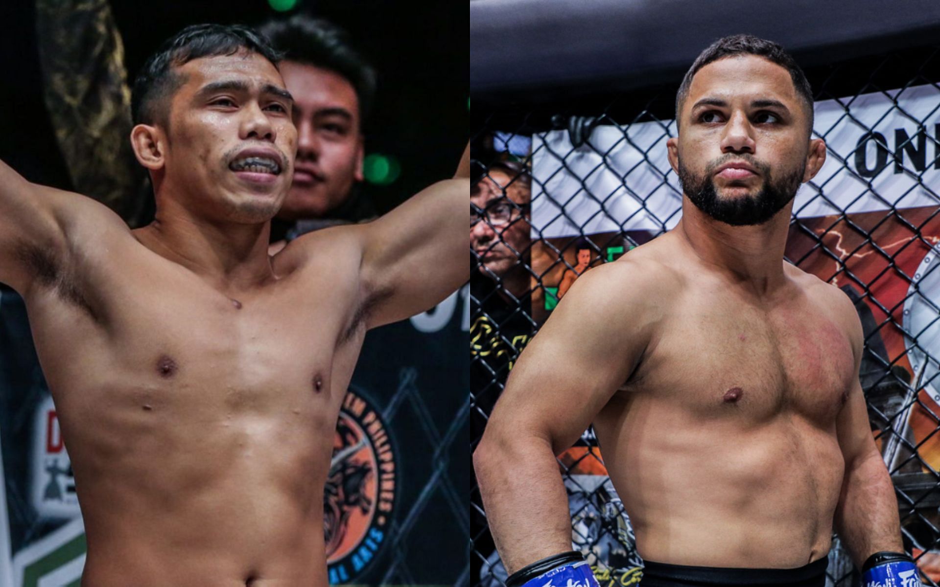 Robin Catalan (left) wants another crack at Gustavo Balart (right) and get to the top five of ONE Championship&#039;s strawweight rankings. [Photos ONE Championship]