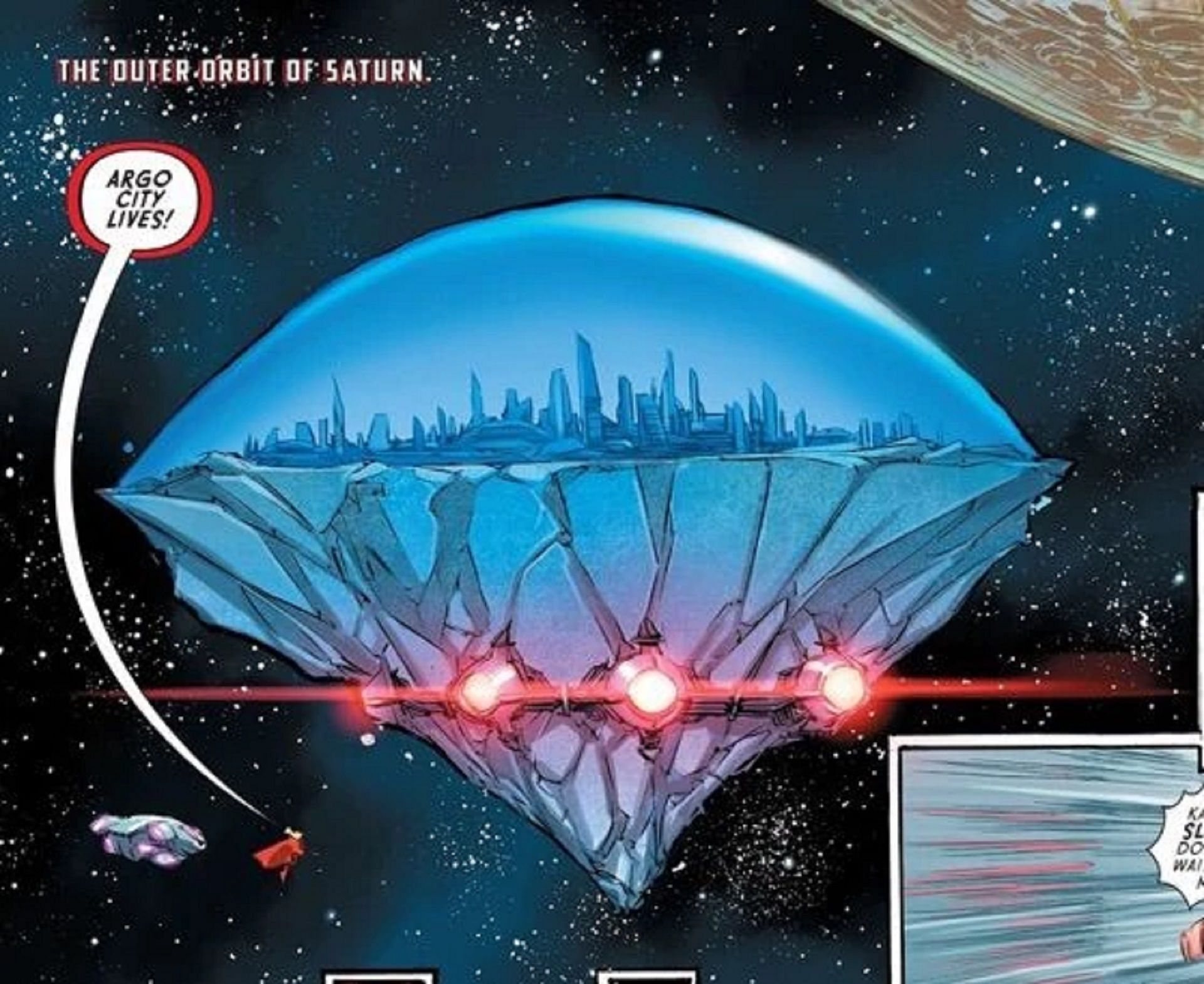 A domed shield surrounded Argo city to protect it from the destruction (Image via DC)