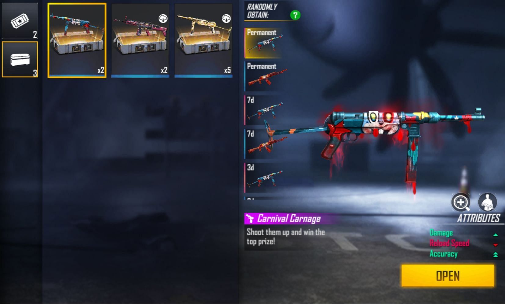 Carnival Carnage Weapon Loot Crate (Image via Garena)