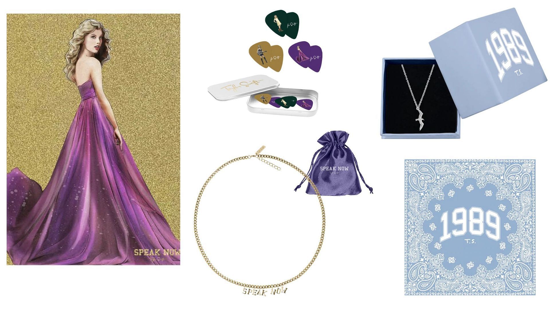 Taylor Swift collection pieces (Image via Taylor Swift stores)