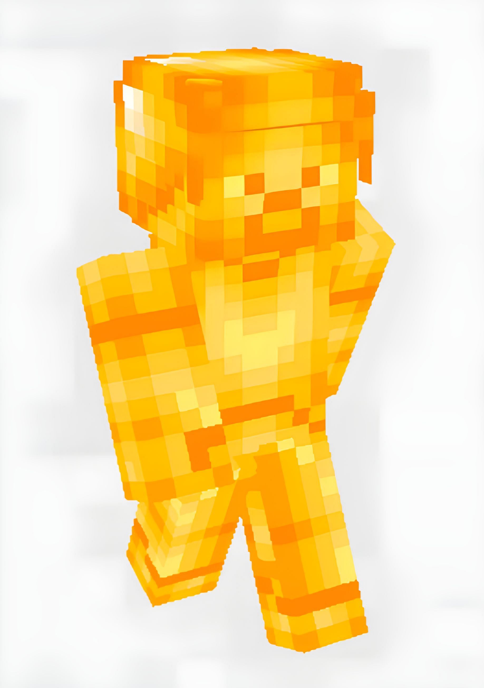 Orange Steve Skin (Image via SkinsMC)