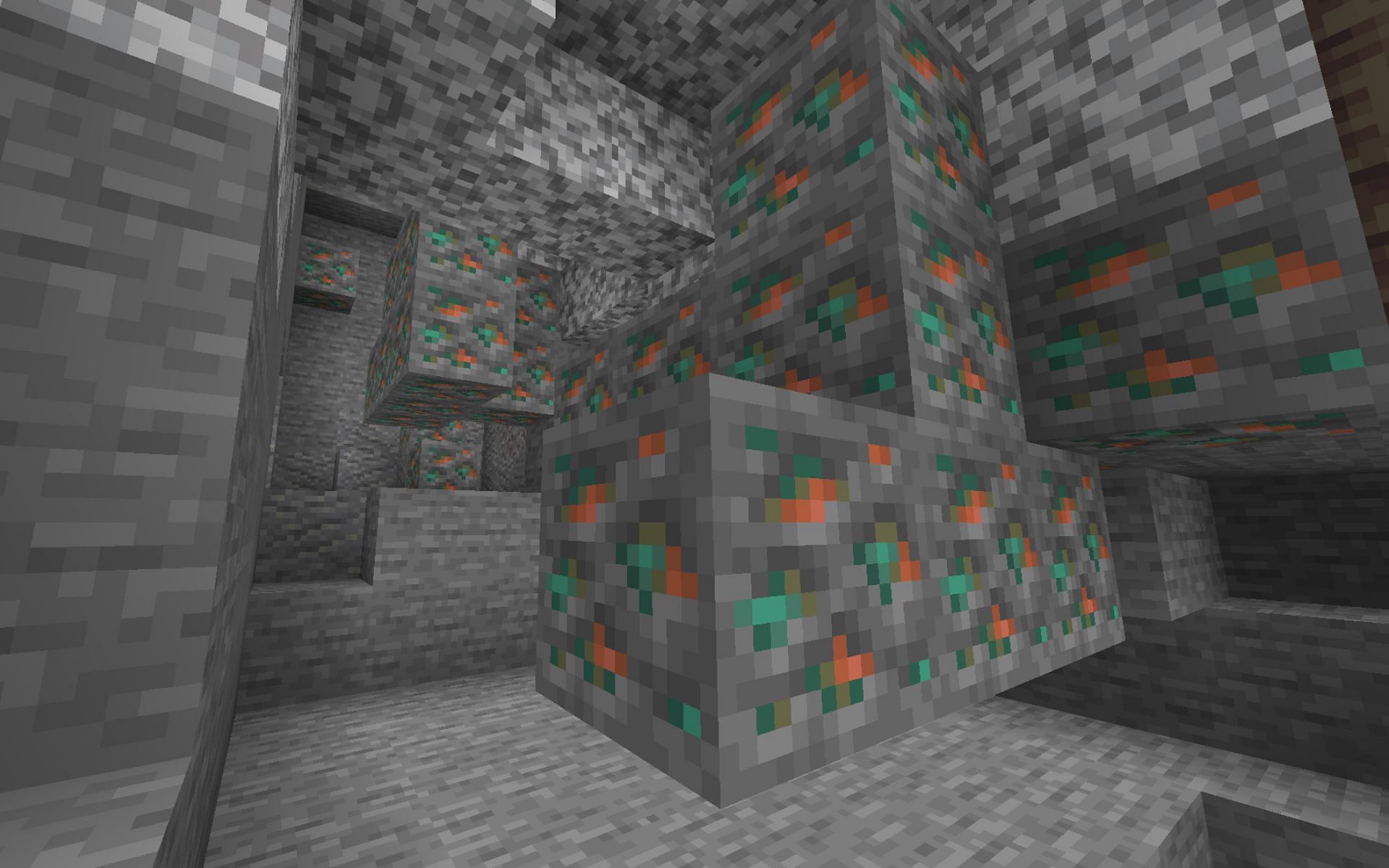 Loads of copper ores (Image via Minecraft 1.18)