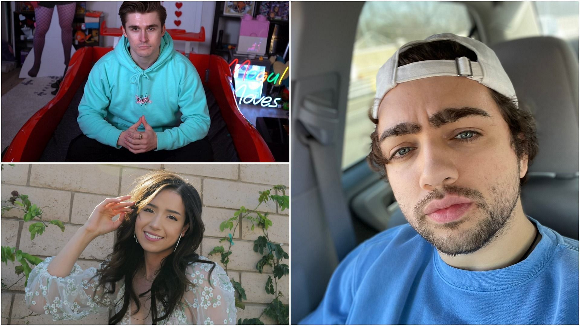 Many streamers are also the founders and owners of their own companies (Images via Ludwig, Mizkif and Pokimane/Twitter)