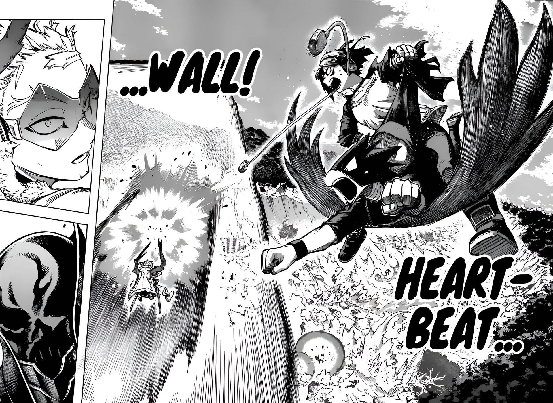 Jirou&#039;s Heartbeat Wall in My Hero Academia chapter 354 (Image via Shueisha)