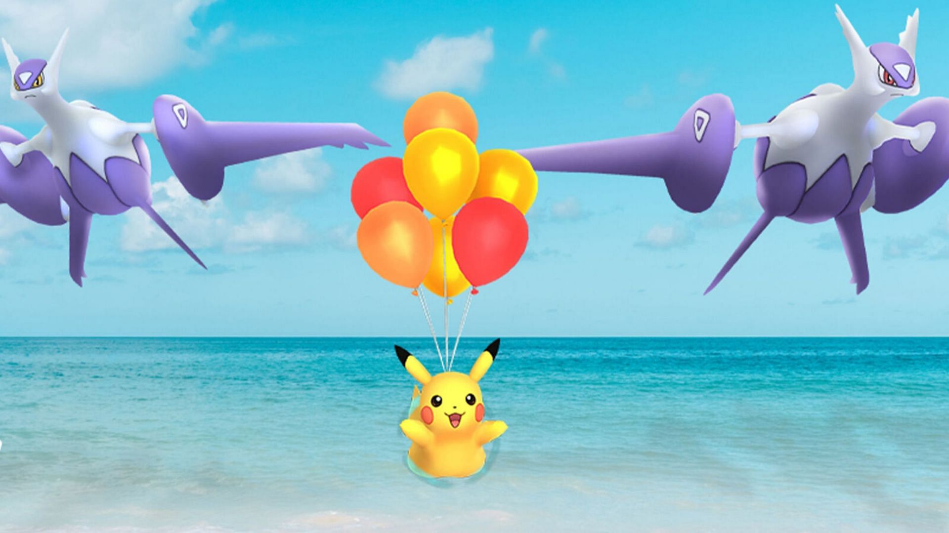 Flying Pikachu arrives in Pokemon GO once again to celebrate the debut of Mega Latios and Latias (Image via Niantic)