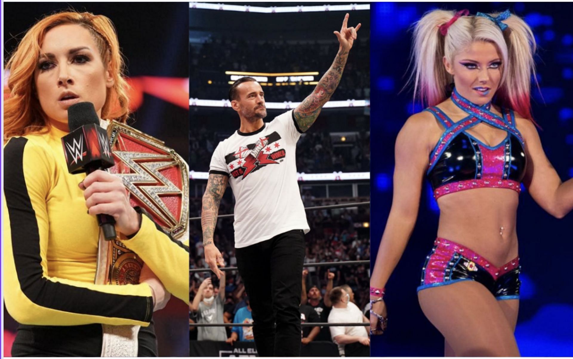 Former RAW Women&#039;s Champion Becky Lynch; CM Punk; Alexa Bliss