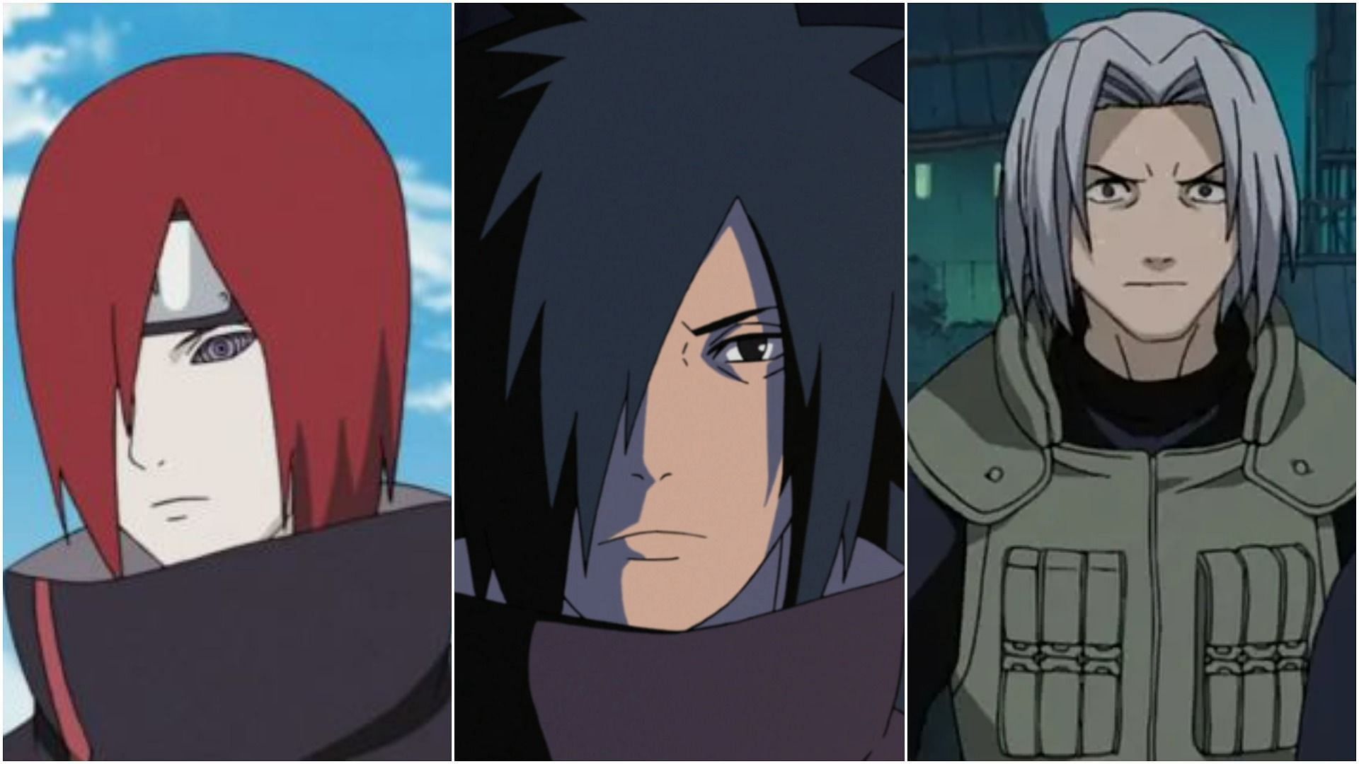 Nagato, Madara, and Mizuki as seen in Naruto (Image via Sportskeeda)