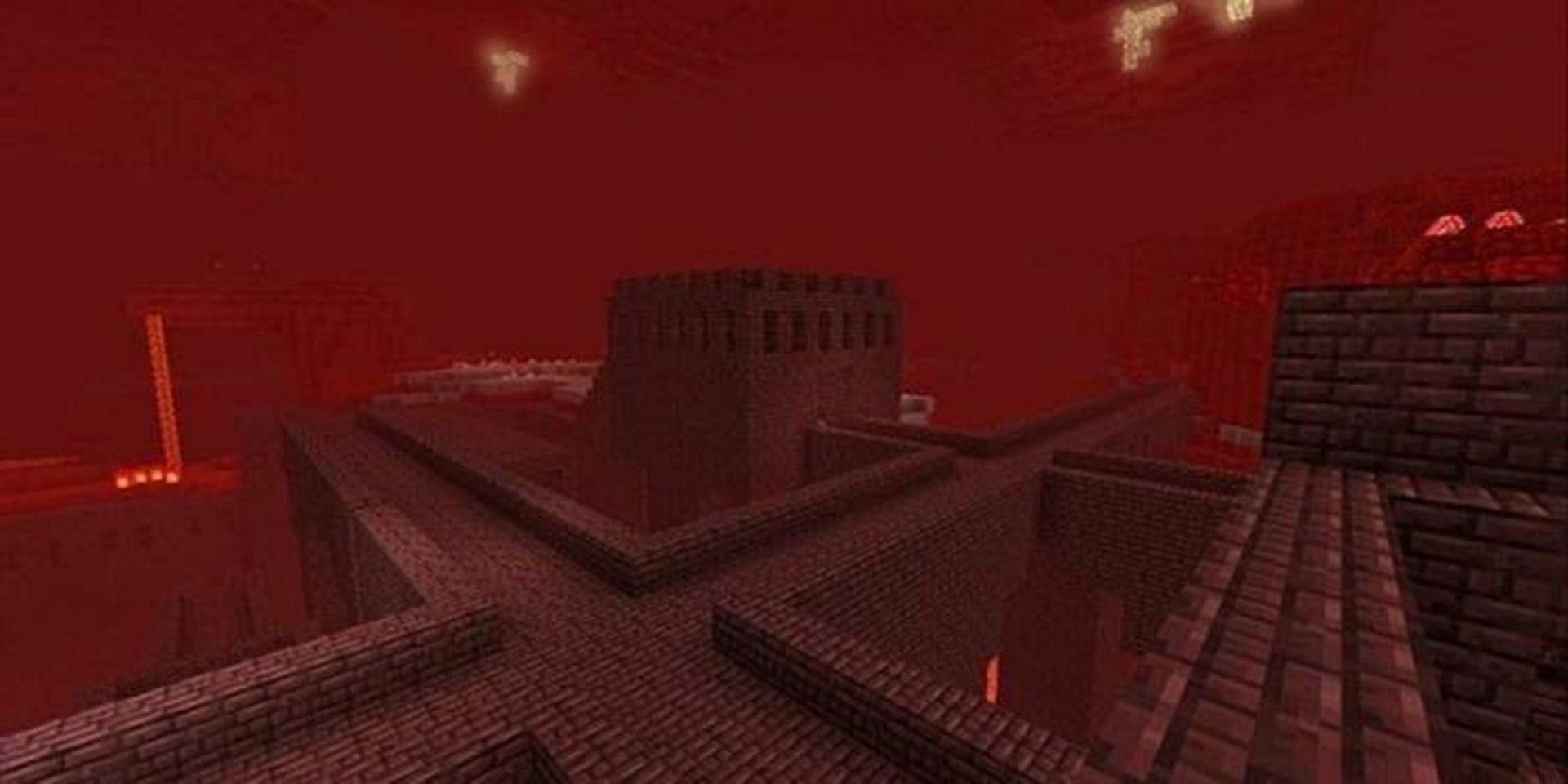 This seed allows for quick access to both the Nether and a Nether fortress (Image via Mojang)