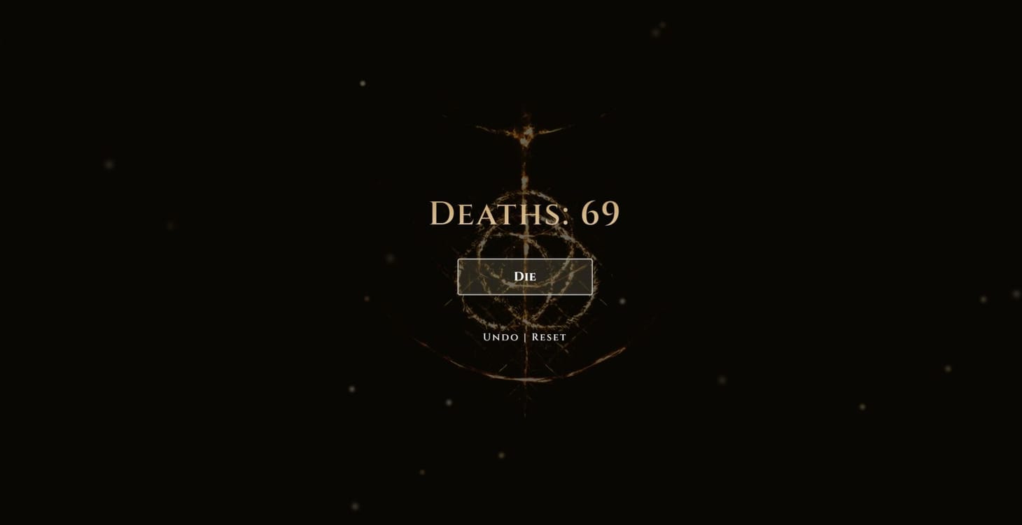 Community creates Elden Ring Death Counter, allowing players to track