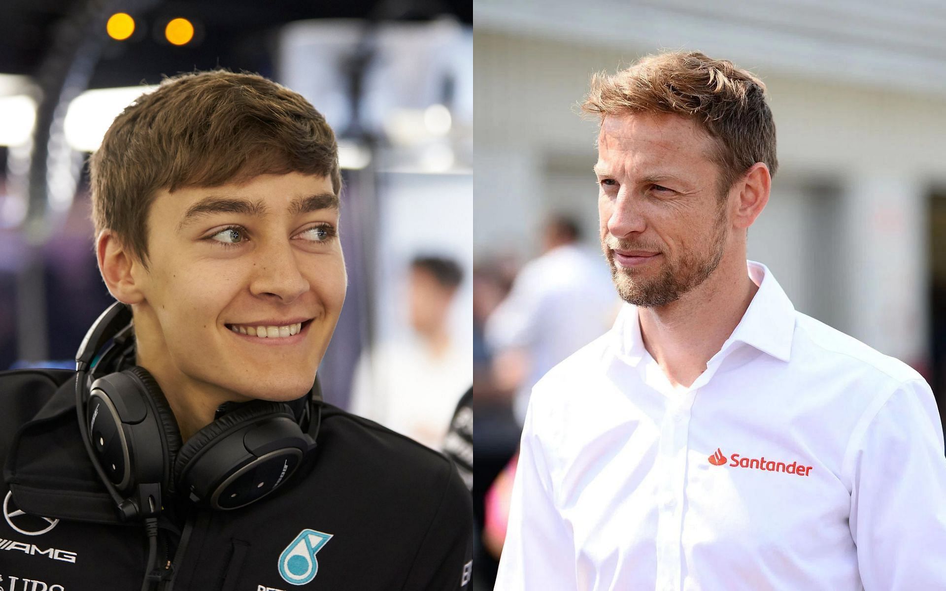 George Russell (left) and Jenson Button (right)