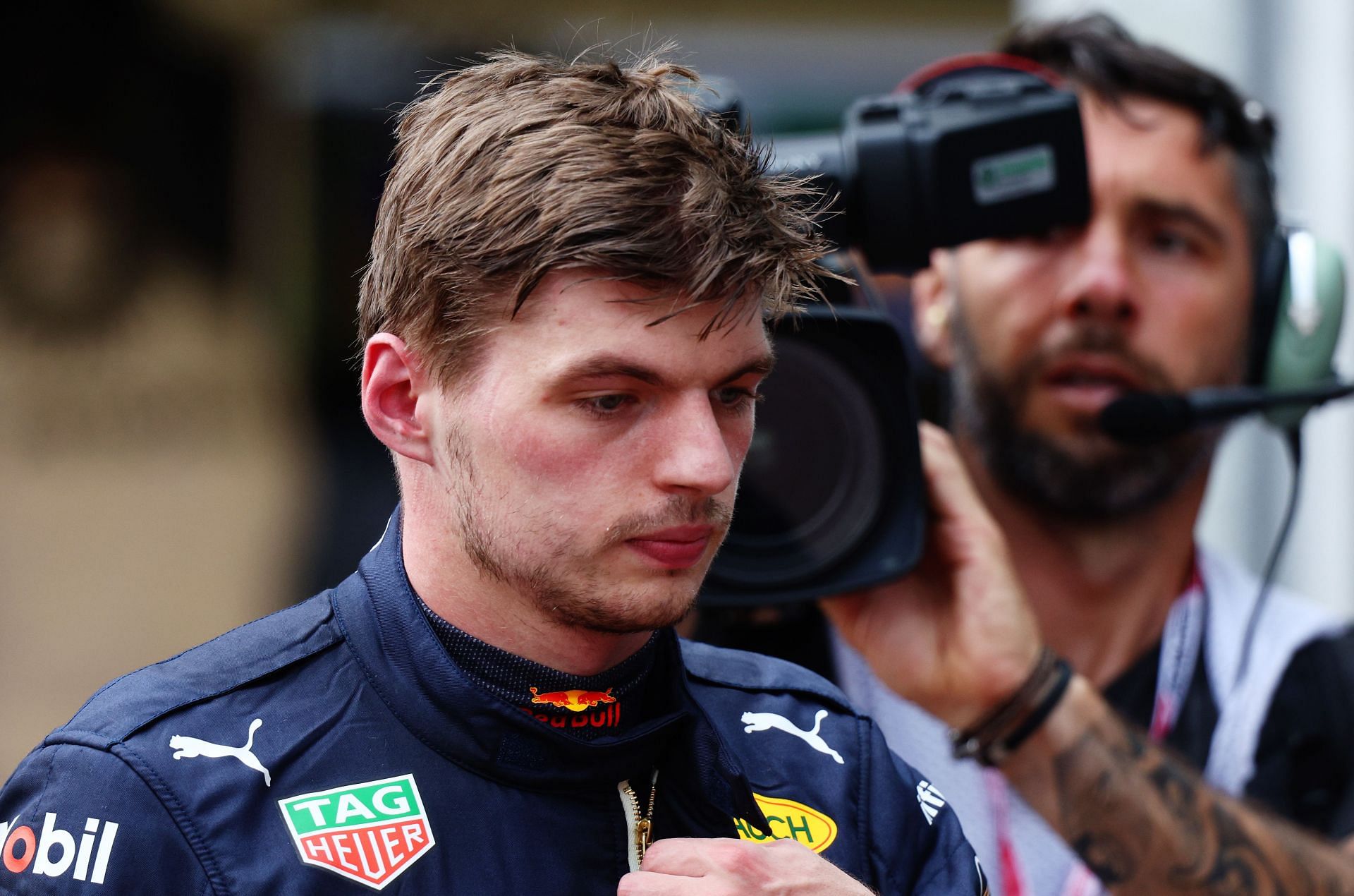 Max Verstappen looks on in parc ferme during qualifying ahead of the F1 Grand Prix of Monaco at Circuit de Monaco on May 28, 2022 in Monte-Carlo, Monaco. (Photo by Clive Rose/Getty Images)
