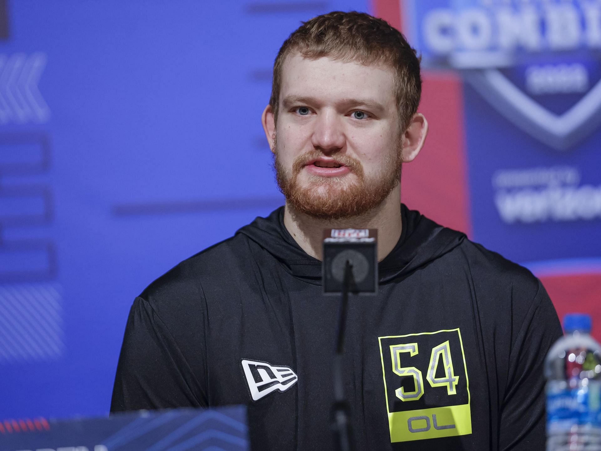 Cordell Volson at the NFL Combine