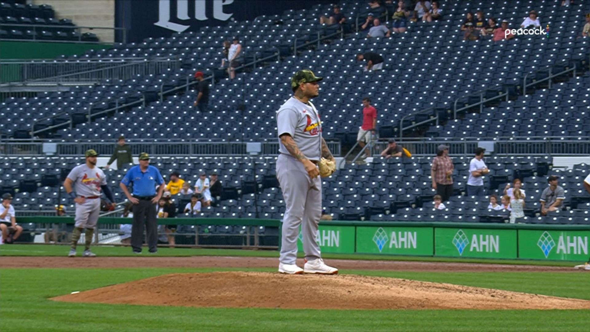 Yadier Molina takes the mound vs the Pittsburgh Pirates (via MLB.com).