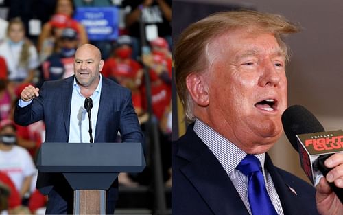 Dana White (left), Donald Trump (right)