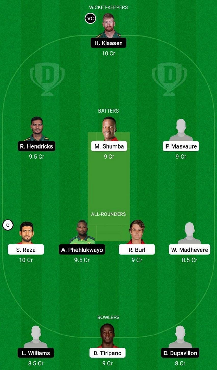 ZIM-XI vs SA-A Dream11 Fantasy Tip #2