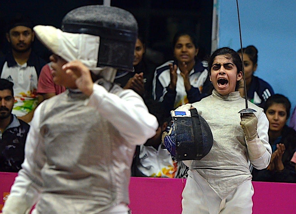 Riya Bakshi in action during a competition. (Image courtesy: Khelo India)