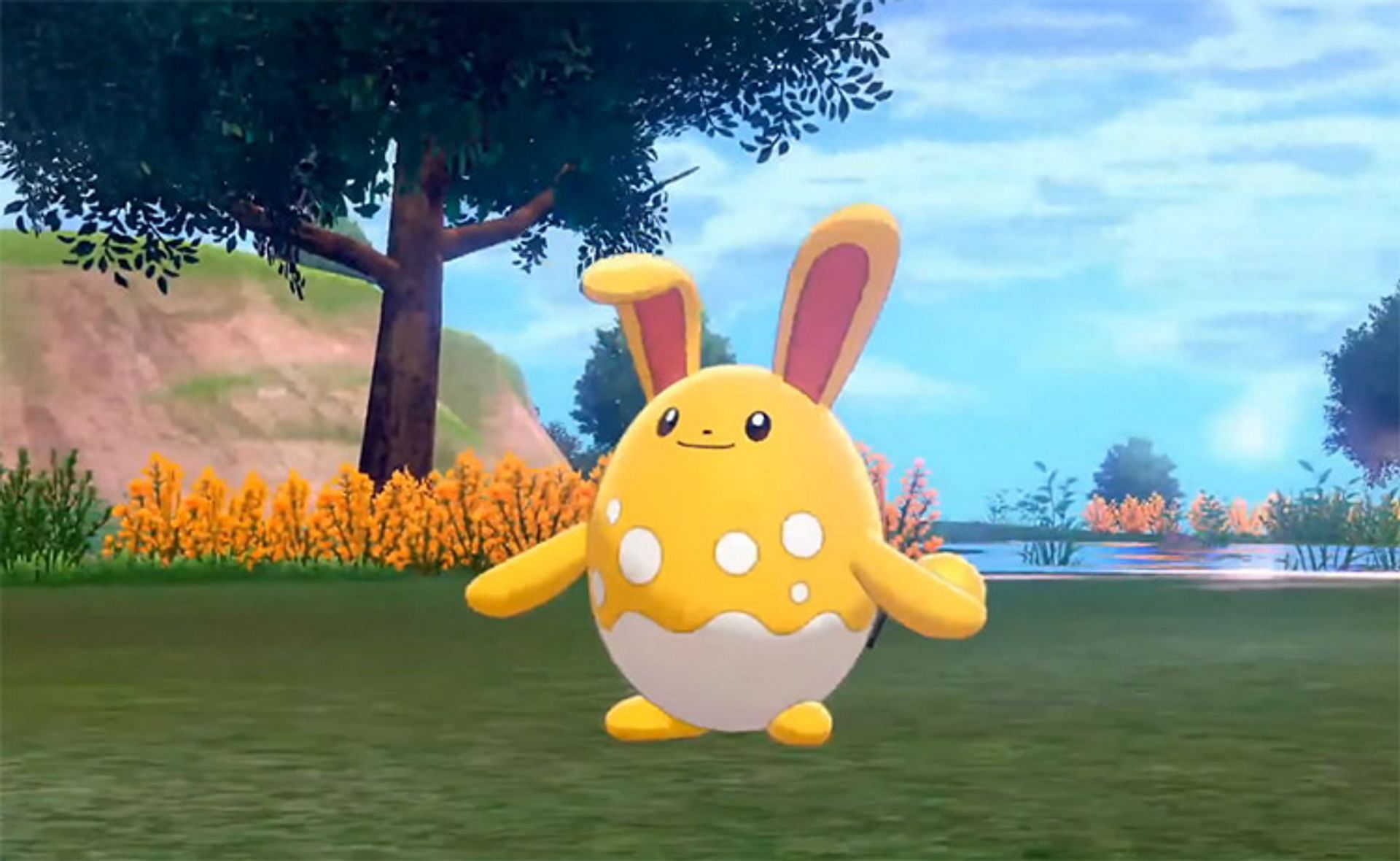 A Shiny Azumarill in Pokemon Sword and Shield (Image via The Pokemon Company)