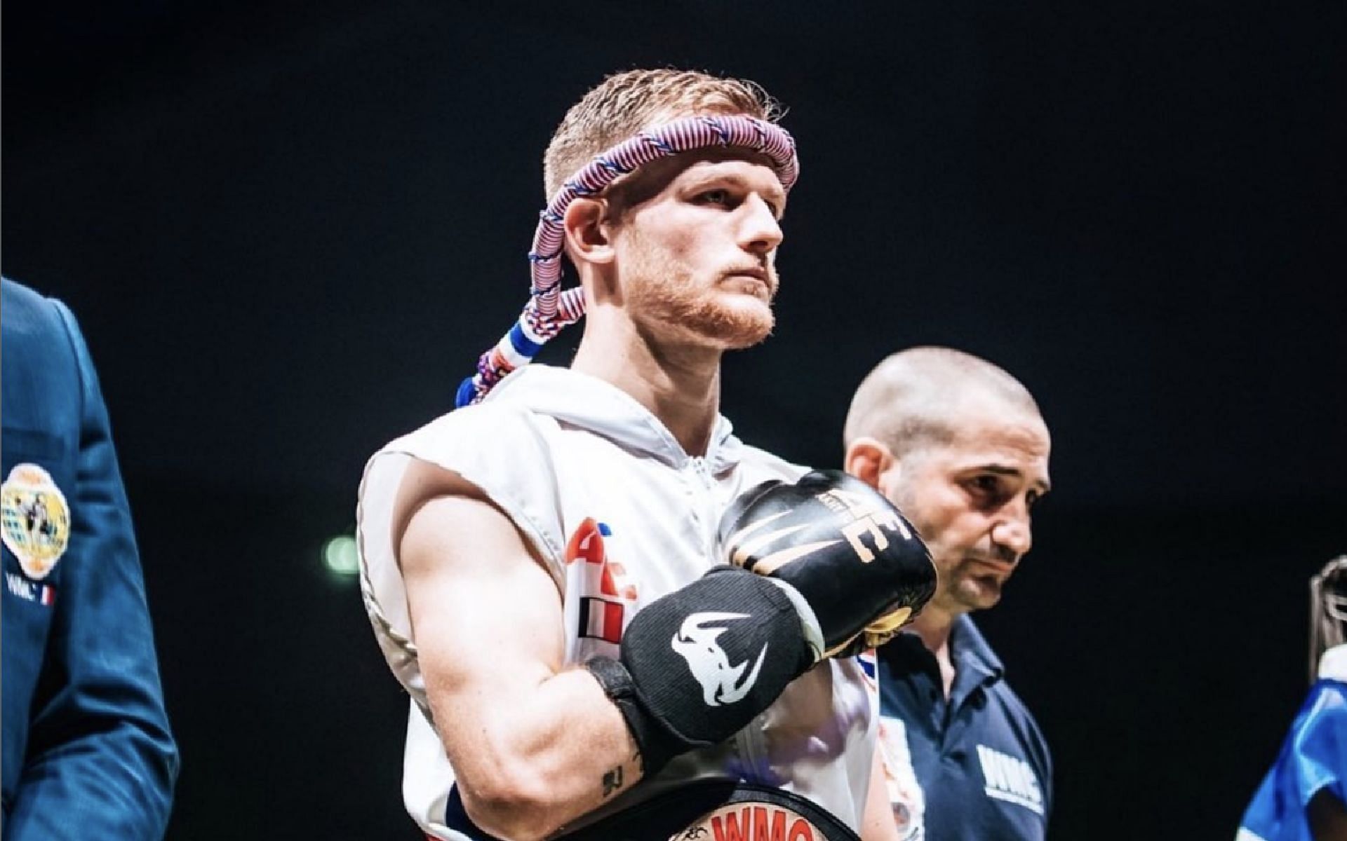 Jimmy Vienot plans to add the ONE featherweight Muay Thai world title to his collection. [Photo Jimmy Vienot Instagram]