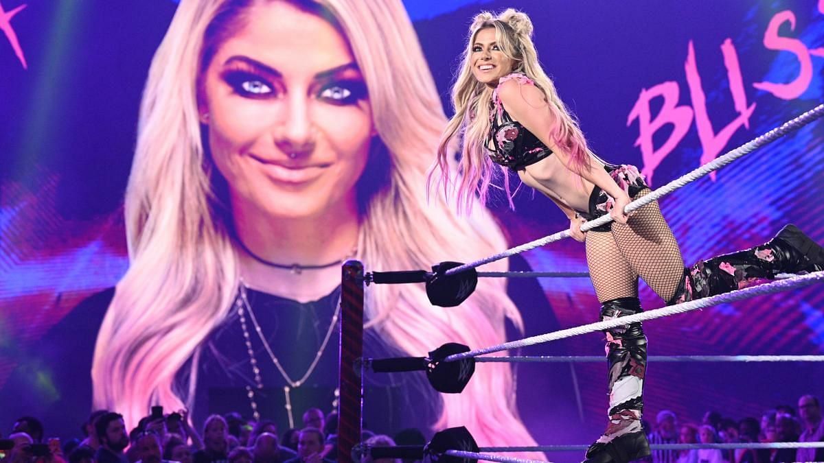 Alexa Bliss during her entrance on WWE RAW