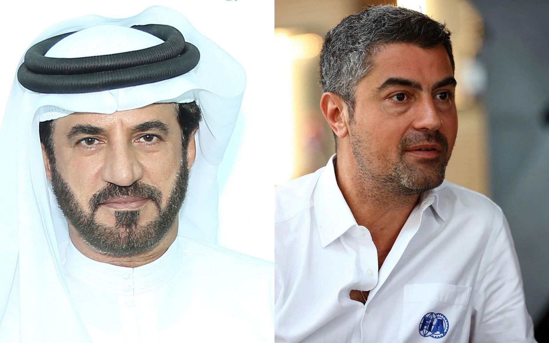 FIA president Mohammed Ben Sulayem (left) and former F1 race director Michael Masi (right)