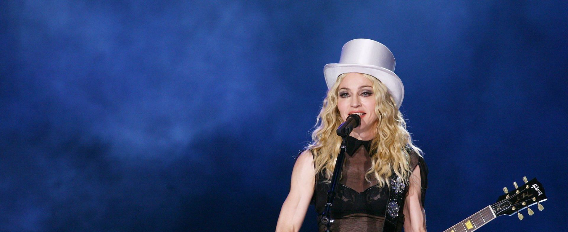 Madonna is seen giving birth to a tree in a bizarre NFT collection video (Image via Elisabetta Villa/Getty Images)