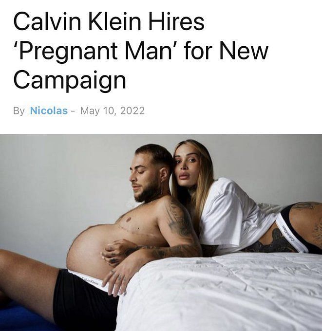 Calvin Klein pregnant man ad sparks online debate