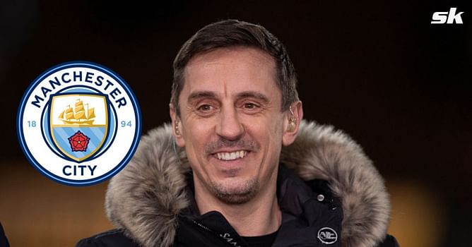 "He has that trophy in his hands and he deserves to have it" - Gary Neville heaps praise on Manchester City star for winning Premier League