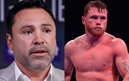 Oscar De La Hoya (left) and Canelo Alvarez (right)