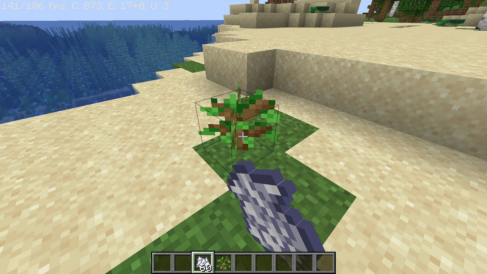 Sapling can grow much quicker with bone meal (Image via Minecraft)