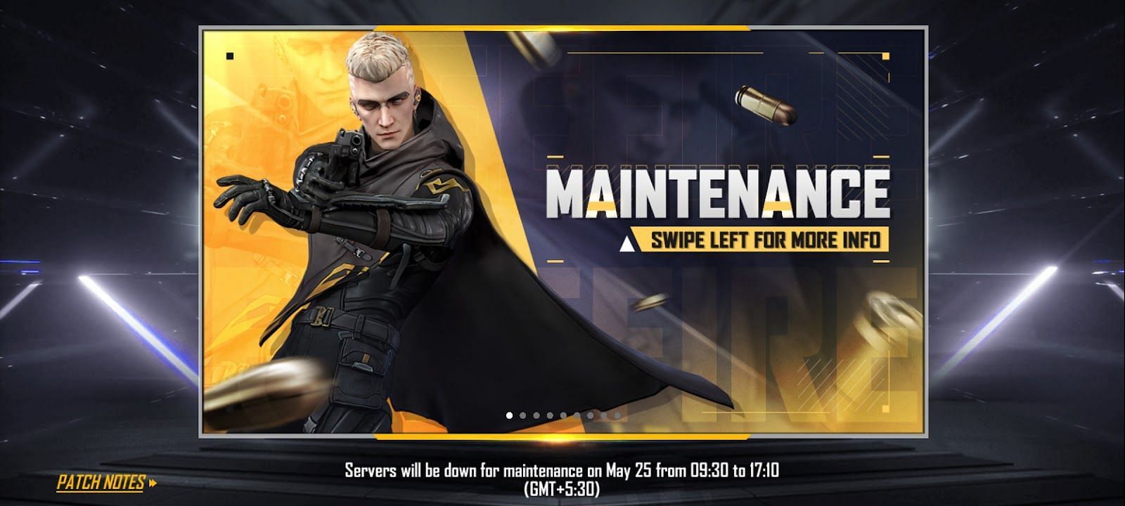 The maintenance breaks for updates usually last for hours (Image via Garena)