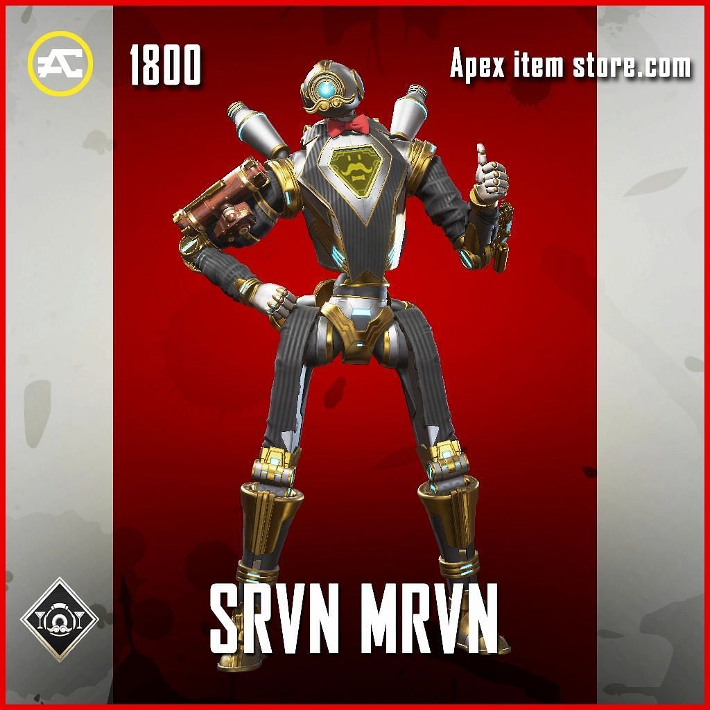 This fancy robot butler skin for Pathfinder is among the rarest in Apex Legends (Image via apexitemstore.com)
