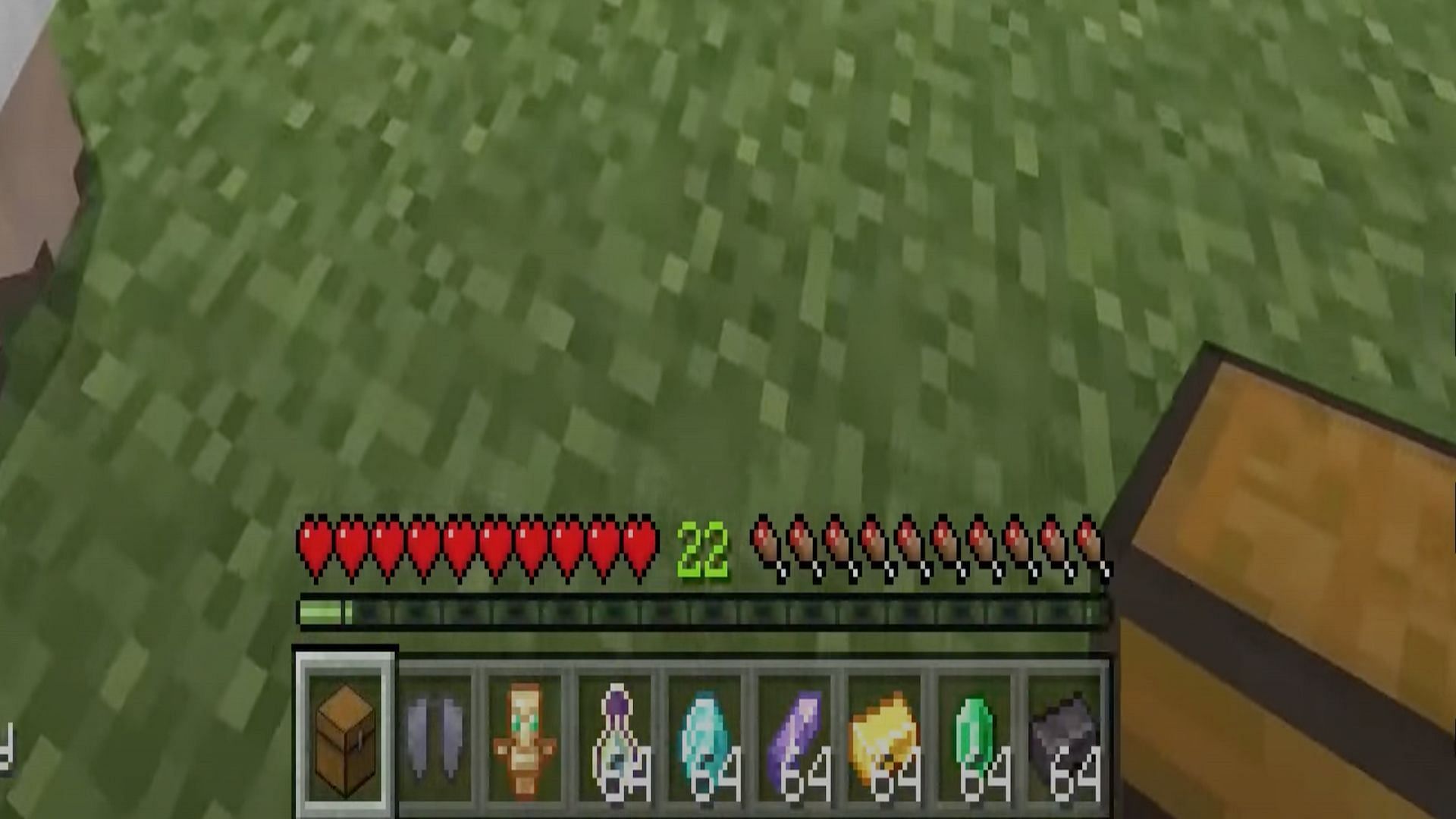 Players must place the items they want to duplicate on the hotbar (Image via SuperXee/YouTube)