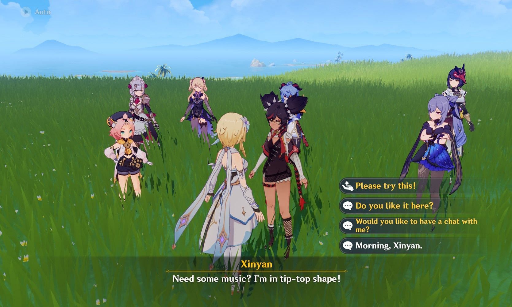 It&#039;s just a simple dialogue option (Image via miHoYo)