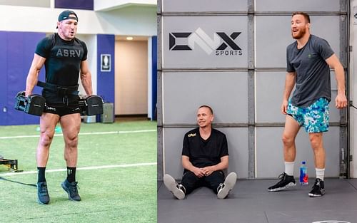 (From left to right) Michael Chandler, Trevor Wittman and Justin Gaethje [Image Courtesy: @mikechandlermma and @justin_gaethje on Instagram]