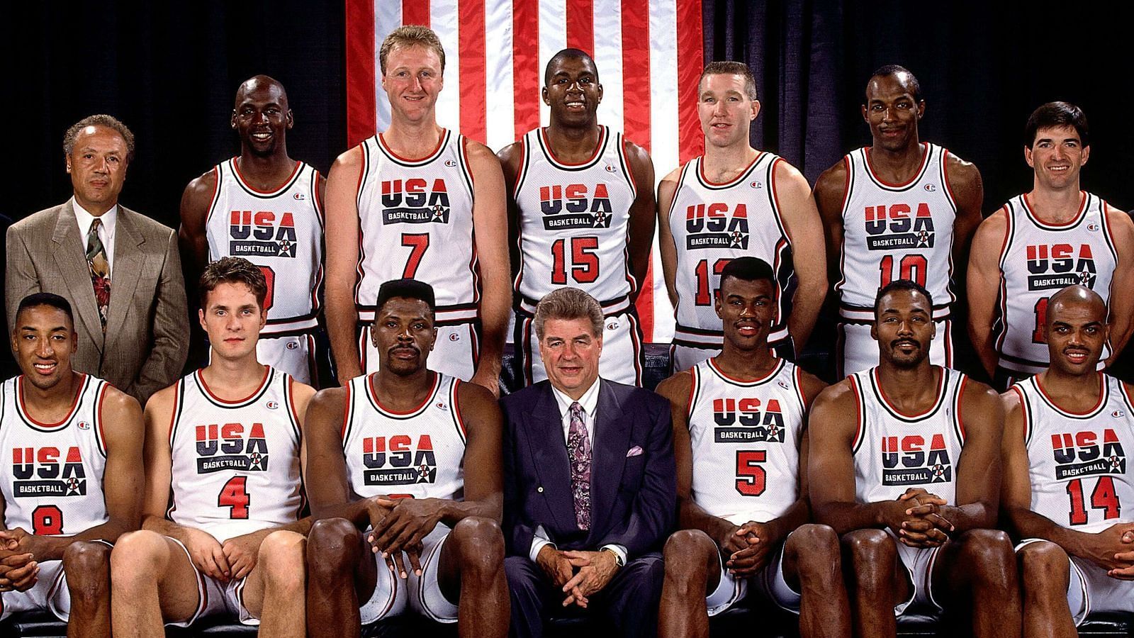 1992 USA Men&#039;s Basketball Olympics team featuring Michael Jordan, Magic Johnson and Larry Bird, among others