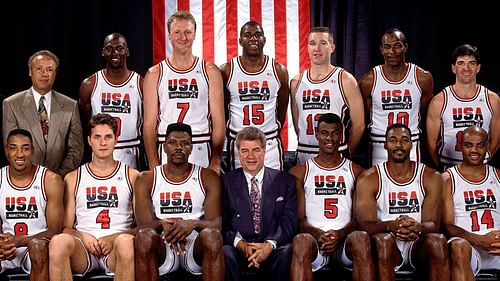 1992 USA Men's Basketball Olympics team featuring Michael Jordan, Magic Johnson and Larry Bird, among others