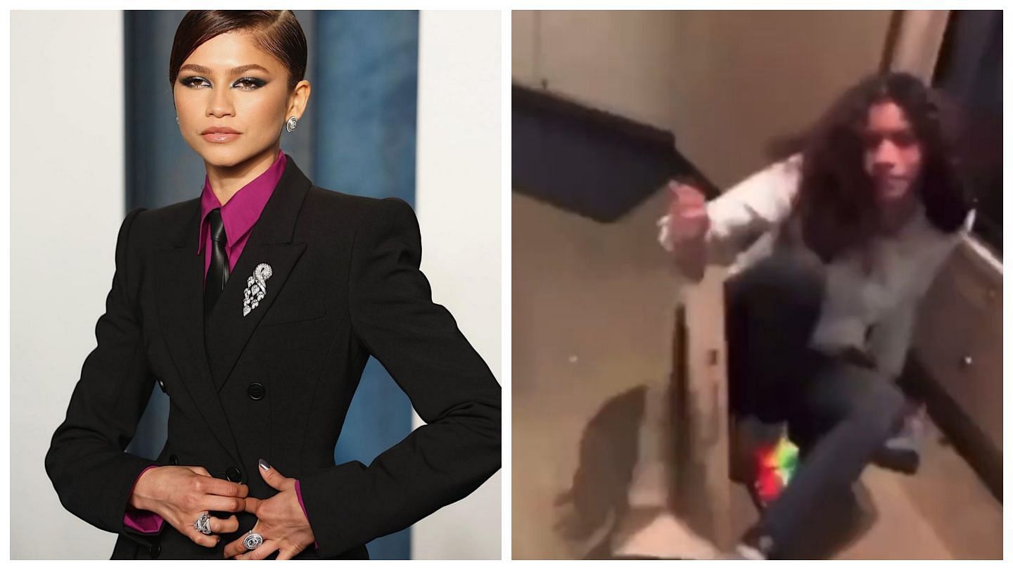 Video of a Zendaya lookalike went viral on social media (Image via @zendaya/Instagram and @WH0ISA1PT4/Twitter)